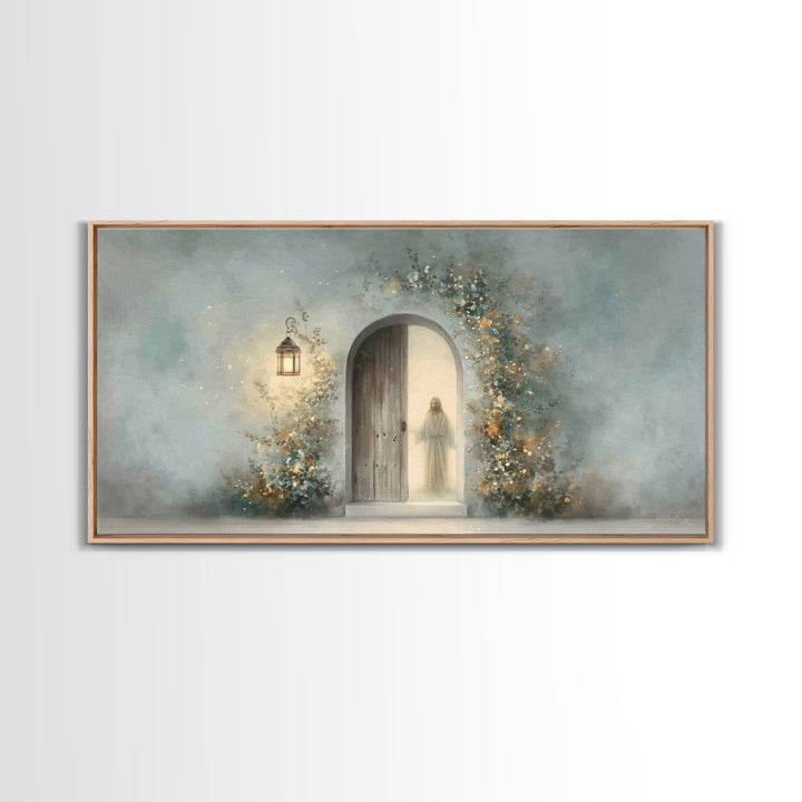 Lantern Of Peace – Framed Canvas Print – Christian Art Print – Christian Wall Art – Jesus Painting – Modern Christian Art – Christian Gift