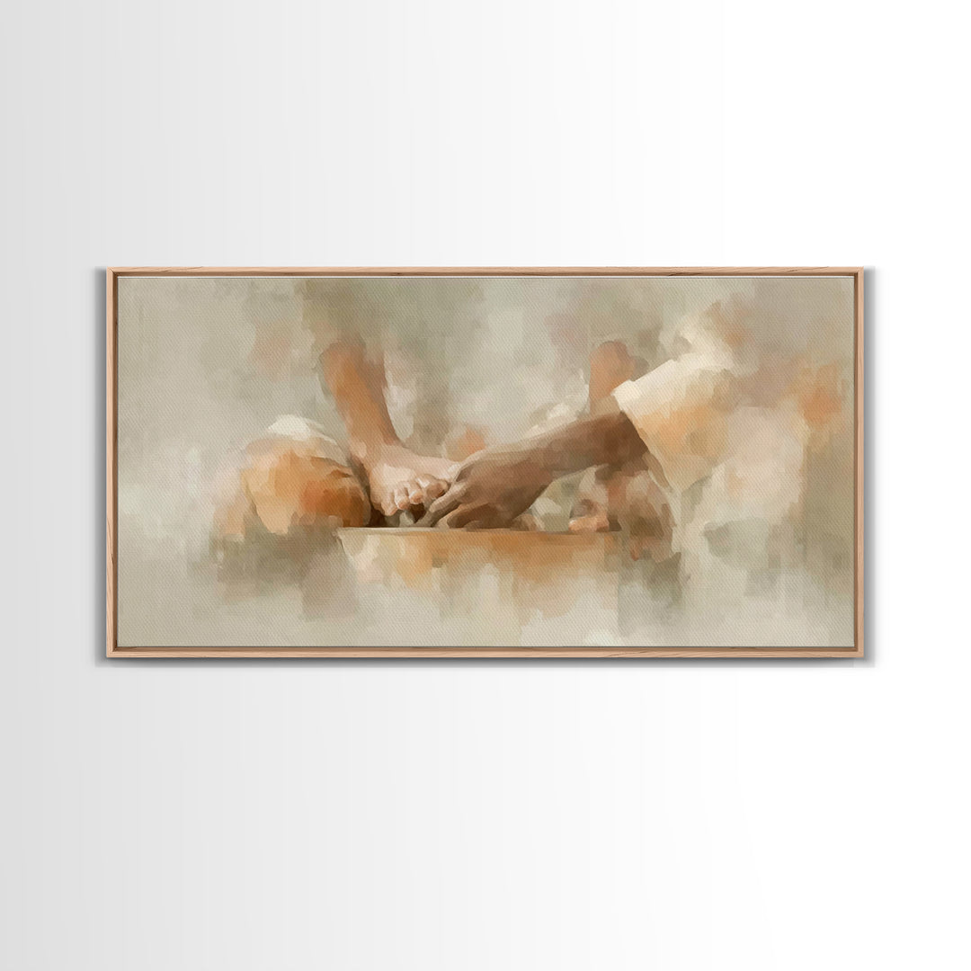 Servant Grace | Framed Canvas Print | Christian Art Canvas | Christian Wall Art | Christian Decor | Christian Art Painting | Modern Christi