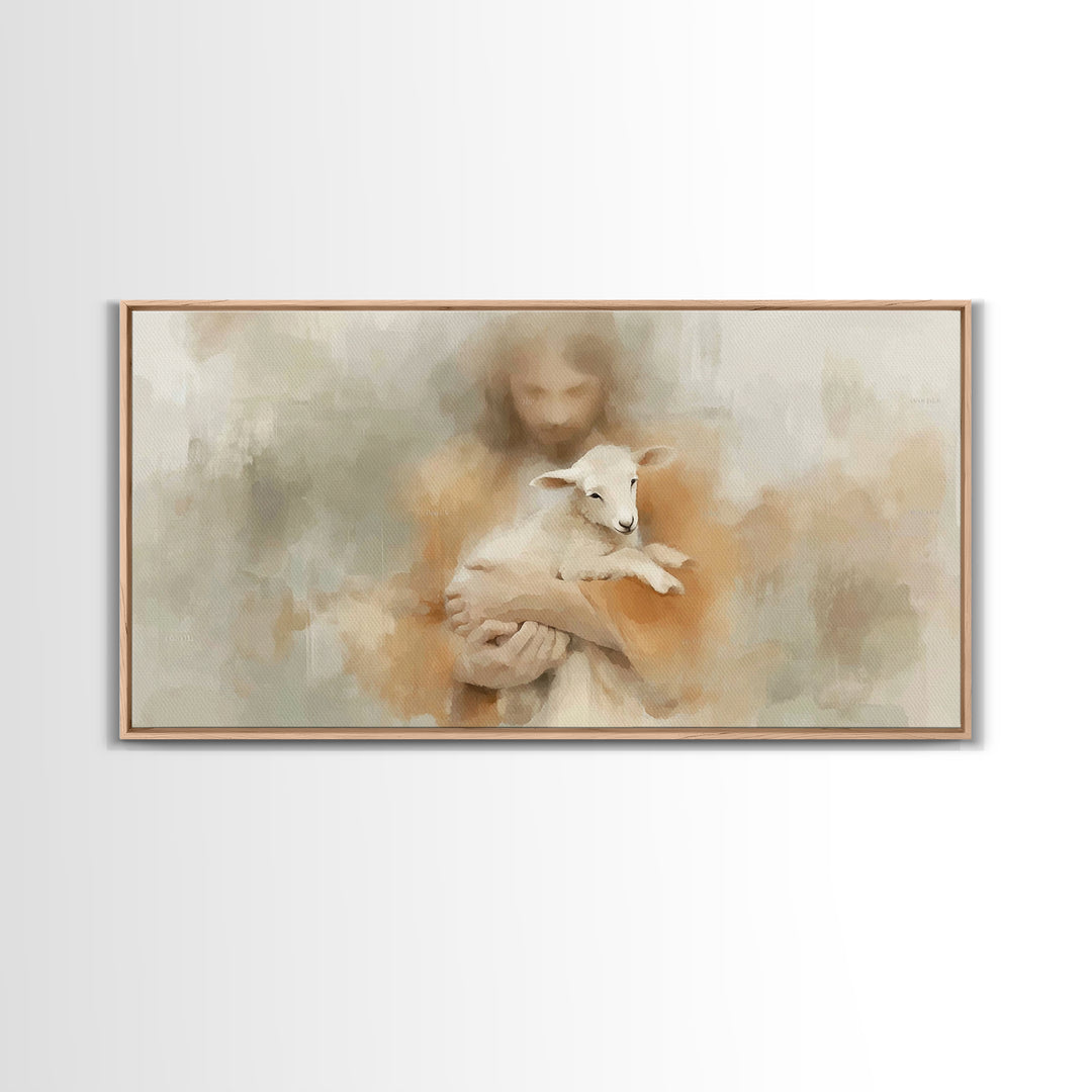 Arms Of Grace – Framed Canvas Print – Christian Art Canvas – Jesus Painting – Subtle Christian Art – Christian Wall Art – Christmas Art Pri