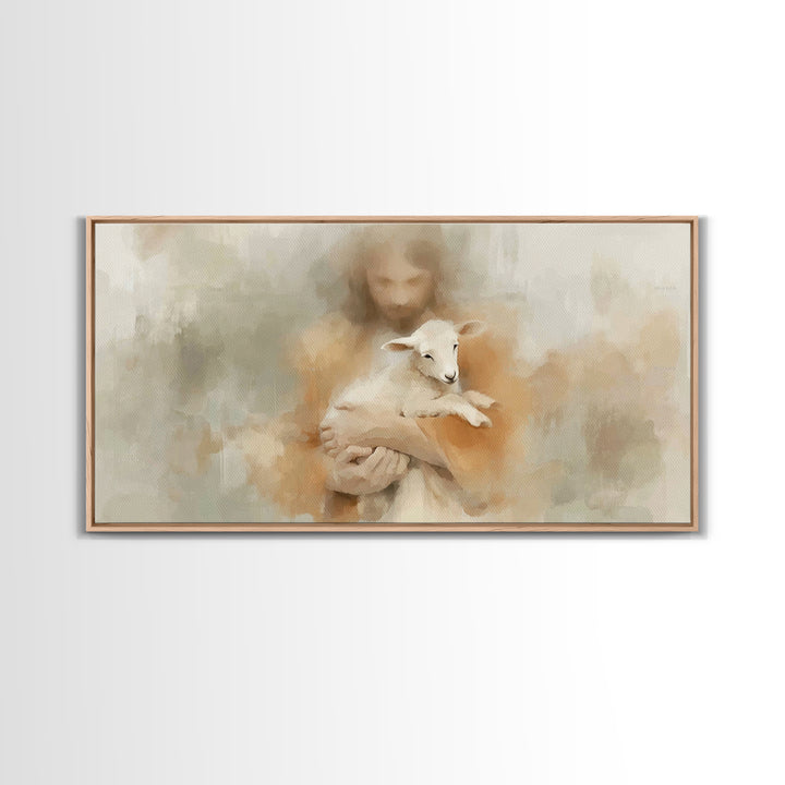 Arms Of Grace – Framed Canvas Print – Christian Art Canvas – Jesus Painting – Subtle Christian Art – Christian Wall Art – Christmas Art Pri
