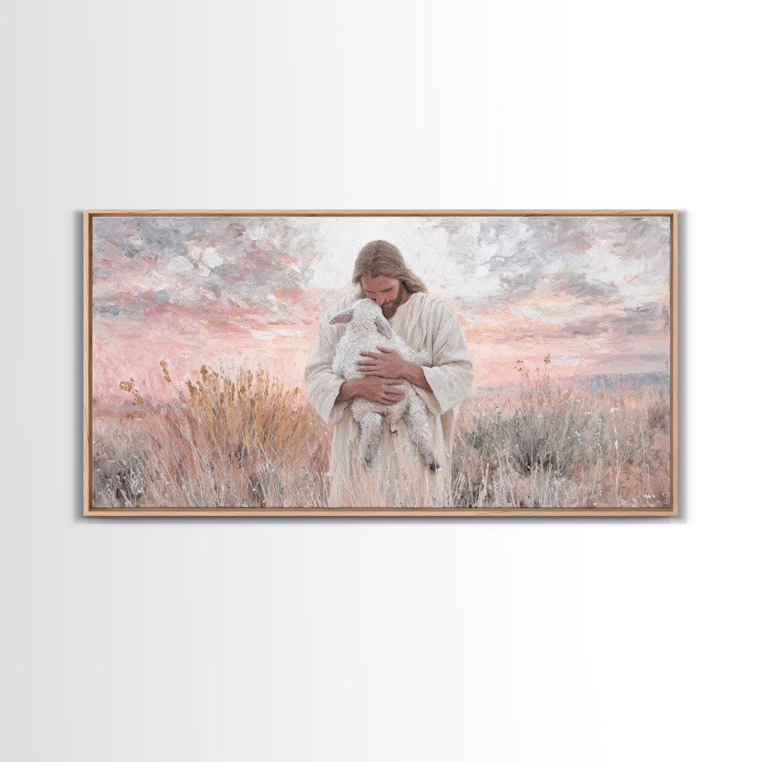 Light Of Compassion – Framed Canvas Print – Christian Wall Art – Jesus Painting – Christian Art Canvas – Vintage Christian Art – Christmas