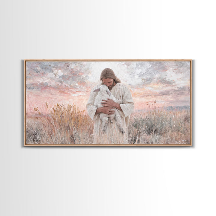 Light Of Compassion – Framed Canvas Print – Christian Wall Art – Jesus Painting – Christian Art Canvas – Vintage Christian Art – Christmas
