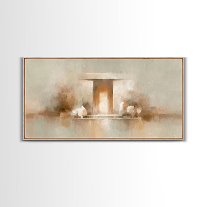 Radiant Tomb – Framed Canvas Print – Christian Art Canvas – Christian Wall Art – Jesus Painting – Christian Christmas Art – Christian Decor