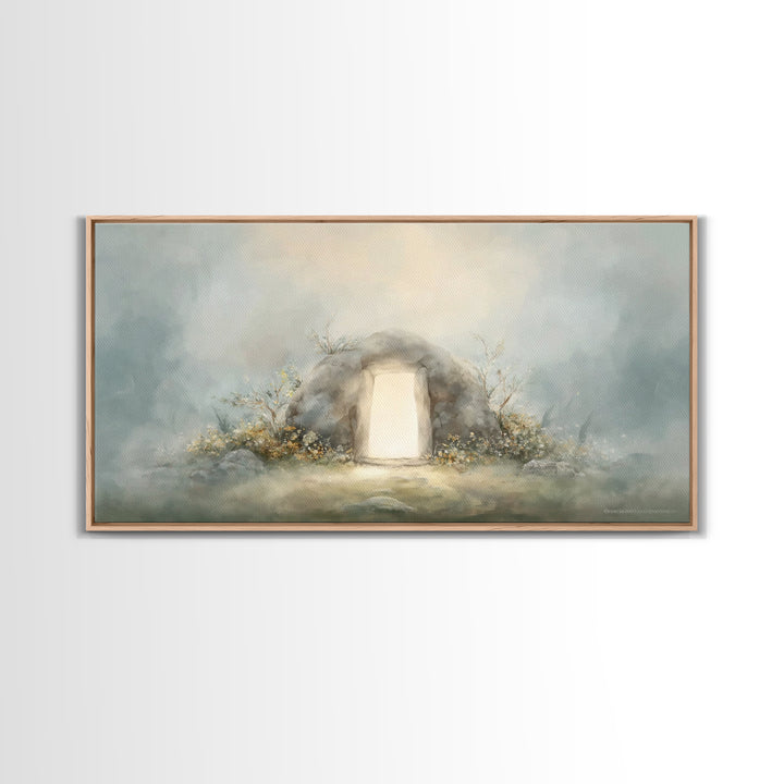 Eternal Dawn | Framed Canvas Print | Christian Art | Christian Wall Art | Jesus Painting | Large Christian Art | Christmas Art