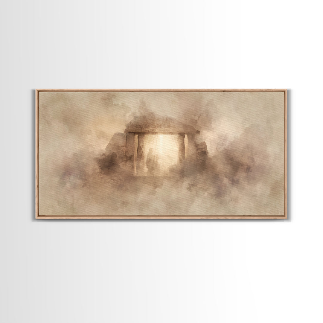 Holy Ascent | Framed Canvas Print | Christian Art Canvas | Christian Wall Art | Jesus Painting | Christian Christmas Art | Christian Gift