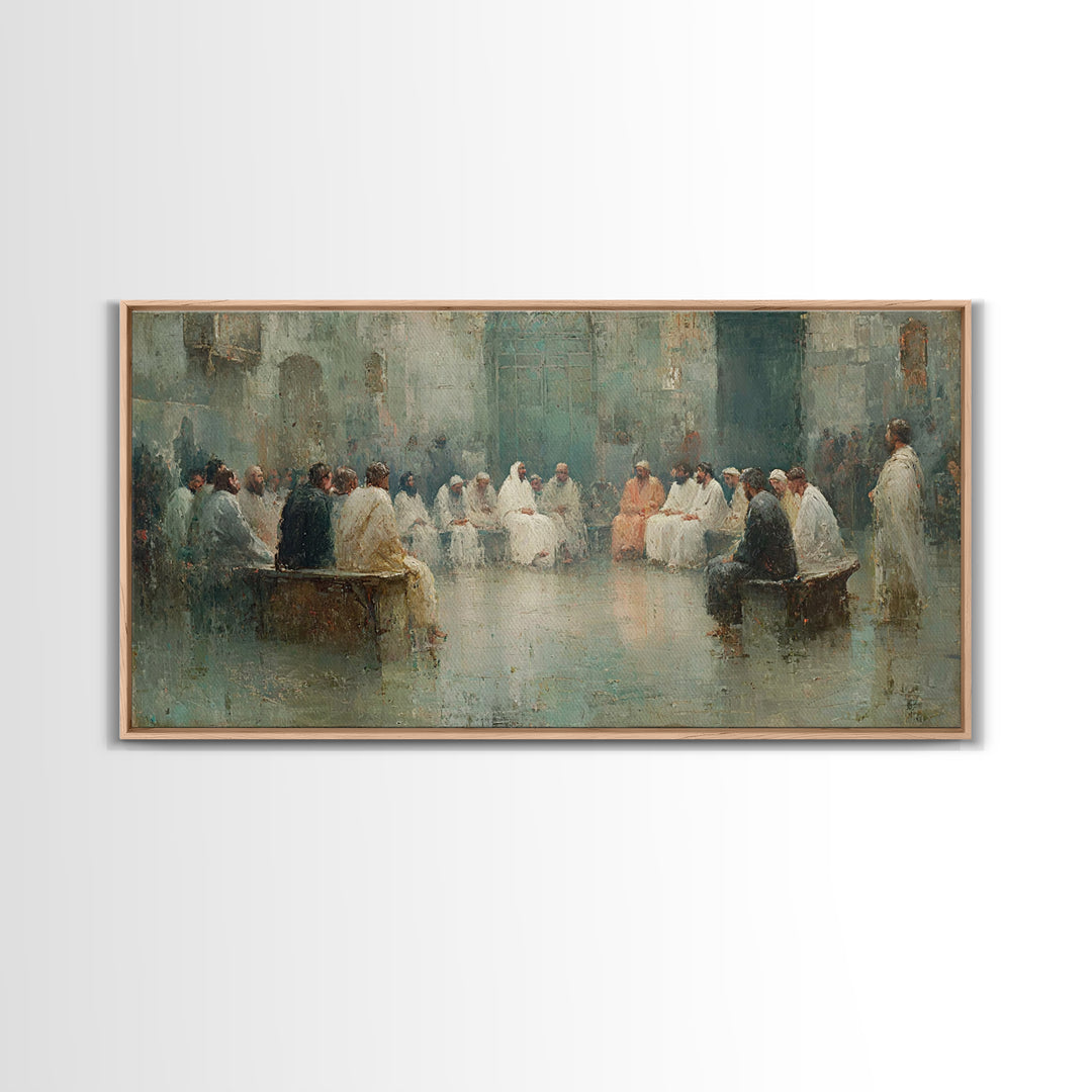 Circle Of Wisdom – Framed Canvas Print – Christian Wall Art – Christian Art Canvas – Jesus Painting – Modern Christian Art – Christian Gift