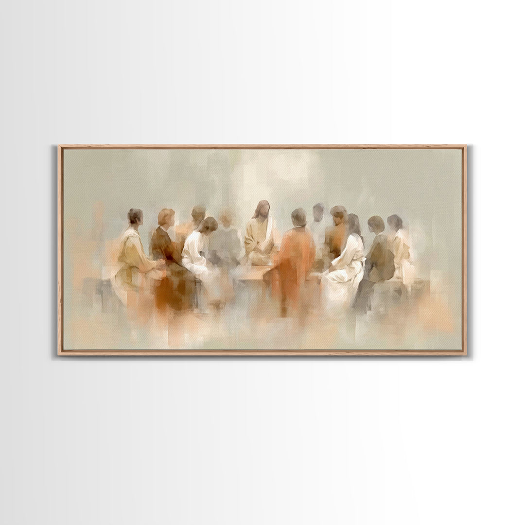 Table Of Light | Framed Canvas Print | Christian Art Canvas | Christian Wall Art | Jesus Painting | Minimalist Christian Art | Christian De