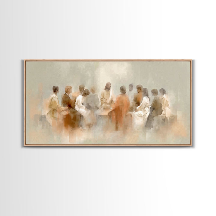 Table Of Light | Framed Canvas Print | Christian Art Canvas | Christian Wall Art | Jesus Painting | Minimalist Christian Art | Christian De