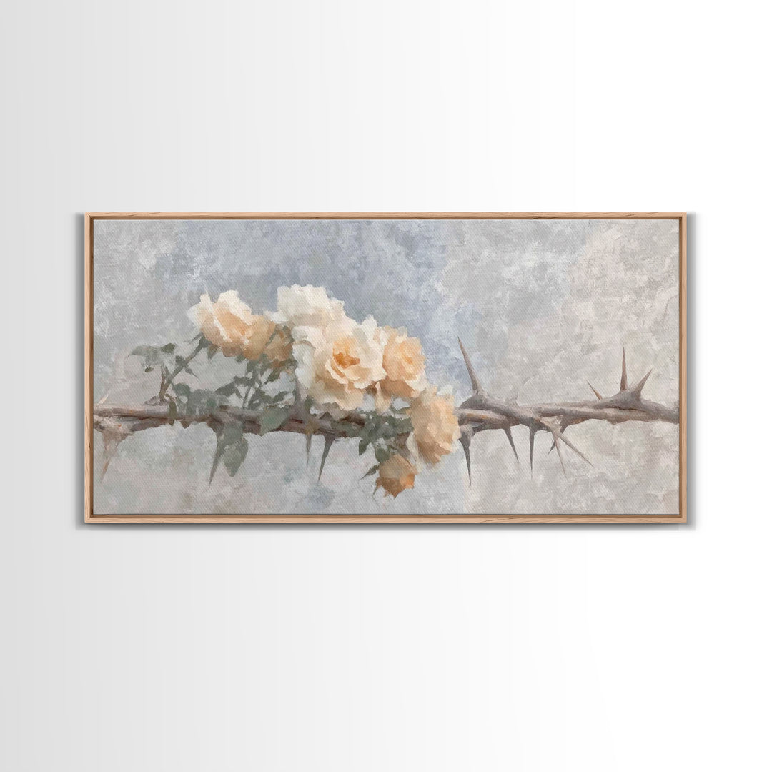 Crown Of Hope | Framed Canvas Print | Christian Art Canvas | Christian Wall Art | Christian Decor | Subtle Christian Art | Christian Painti