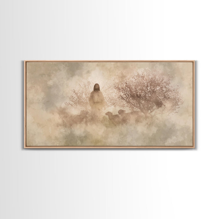 Shepherd Of Eternal Grace – Framed Canvas Print – Christian Wall Art – Jesus Art – Christian Decor – Christmas Art – Christian Gift Ideas