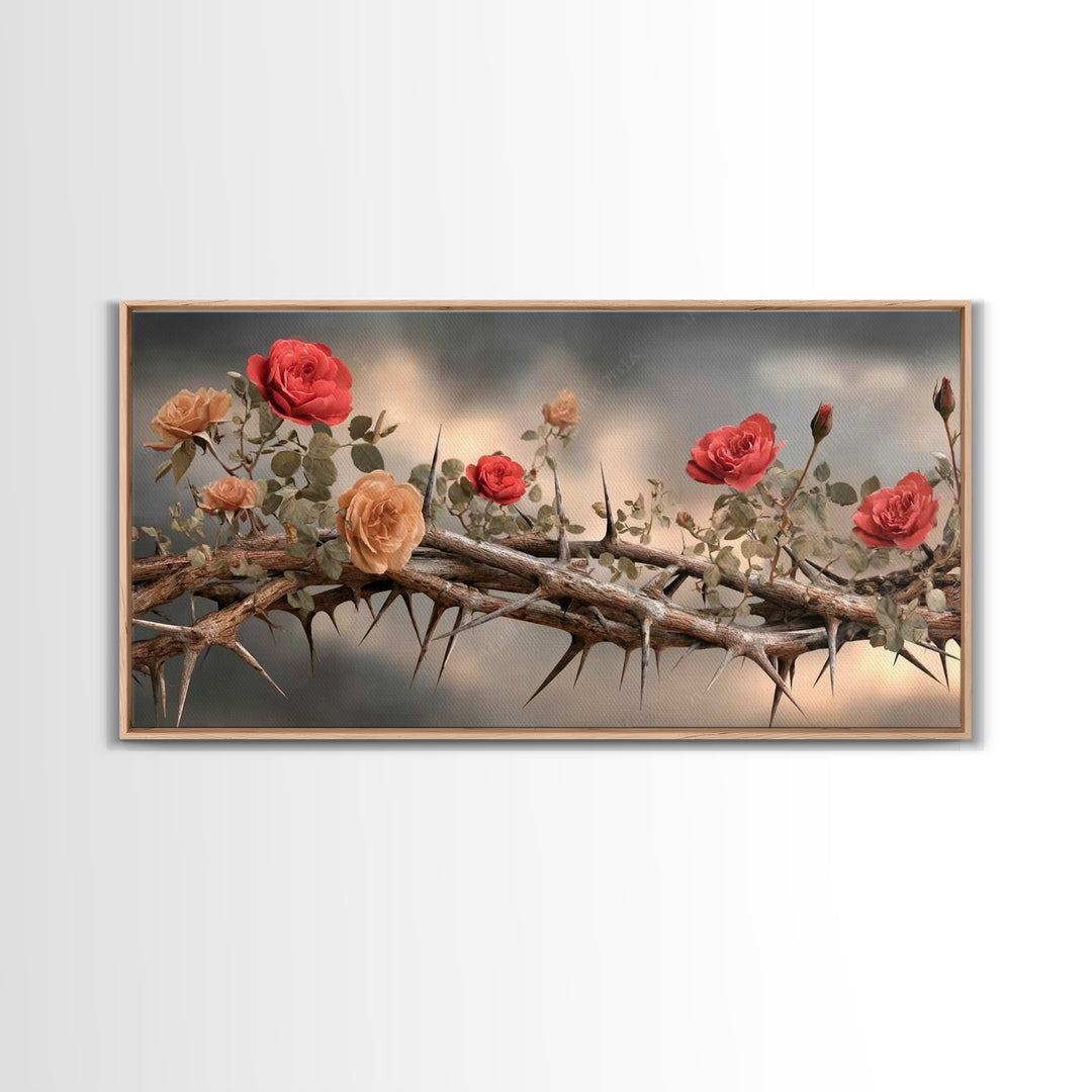 Heaven’s Bloom | Framed Canvas Print | Christian Art Canvas | Christian Wall Art | Christian Decor | Modern Christian Art | Christian Paint