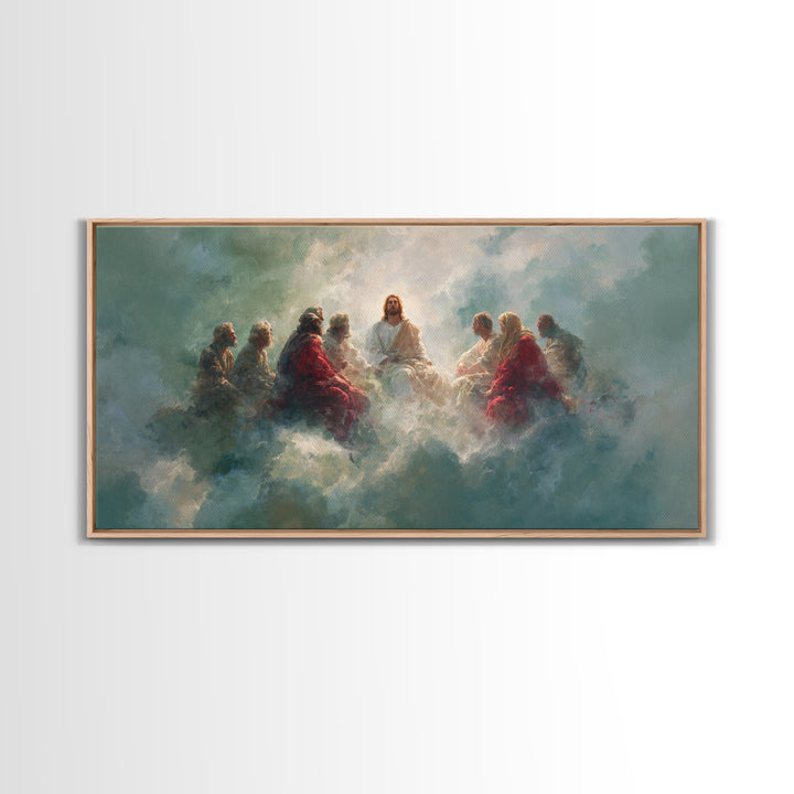 Heavenly Counsel – Framed Canvas Print – Christian Wall Art – Jesus Painting – Christian Art Canvas – Large Christian Art – Christian Gift