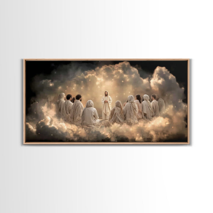 Circle Of Light – Framed Canvas Print – Christian Art Canvas – Jesus Wall Art – Modern Christian Art – Christian Decor – Large Christian Pa