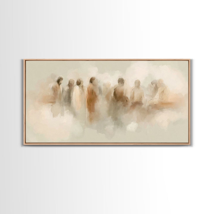 Glory In Gathering – Framed Canvas Print – Christian Wall Art – Jesus Canvas Art – Christian Decoration – Modern Christian Painting – Chris