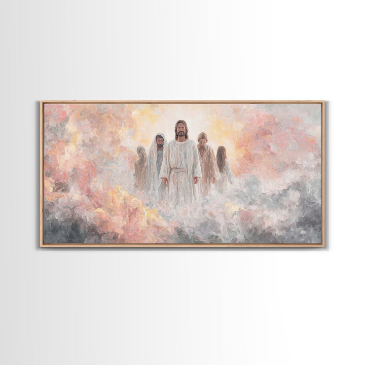 Sacred Assembly – Framed Canvas Print – Christian Art Canvas – Jesus Painting – Christian Art Work – Modern Christian Art – Large Christian