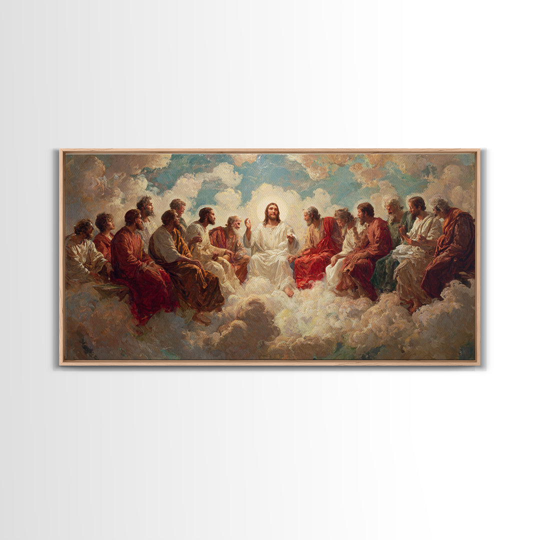 Rising In Radiance – Framed Canvas Print – Christian Wall Art – Jesus Painting Canvas – Christian Art Gift – Christian Christmas Art – Mode