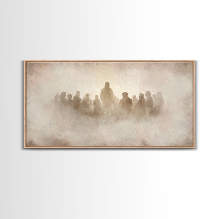 Gathered In Light – Framed Canvas Print – Christian Art Canvas – Christian Wall Art – Jesus Art Print – Christian Decoration – Modern Chris