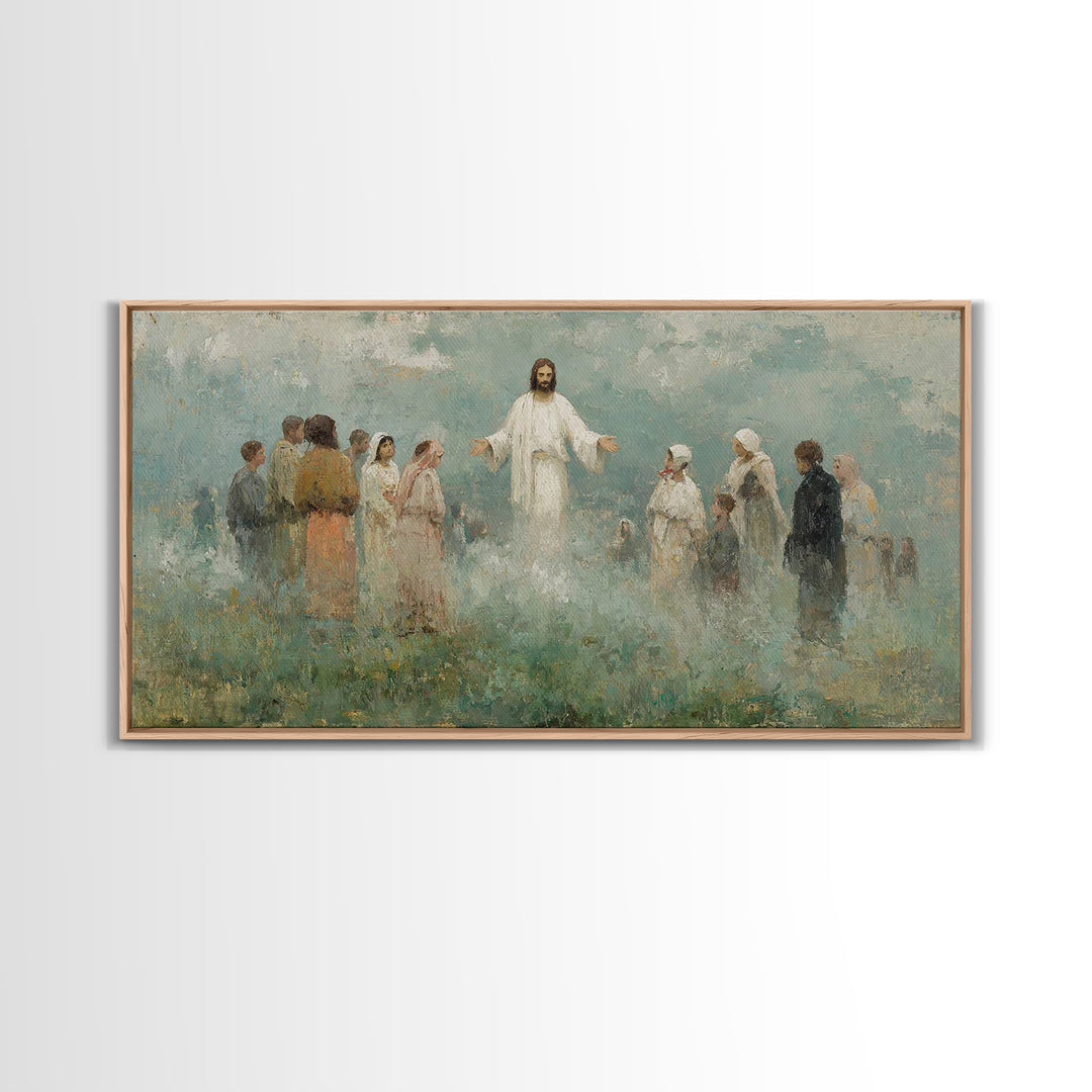Holy Communion – Framed Canvas Print – Christian Art Print – Christian Wall Art – Jesus Canvas Art – Christian Art Gift – Large Christian P