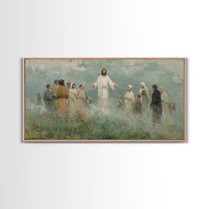 Holy Communion – Framed Canvas Print – Christian Art Print – Christian Wall Art – Jesus Canvas Art – Christian Art Gift – Large Christian P