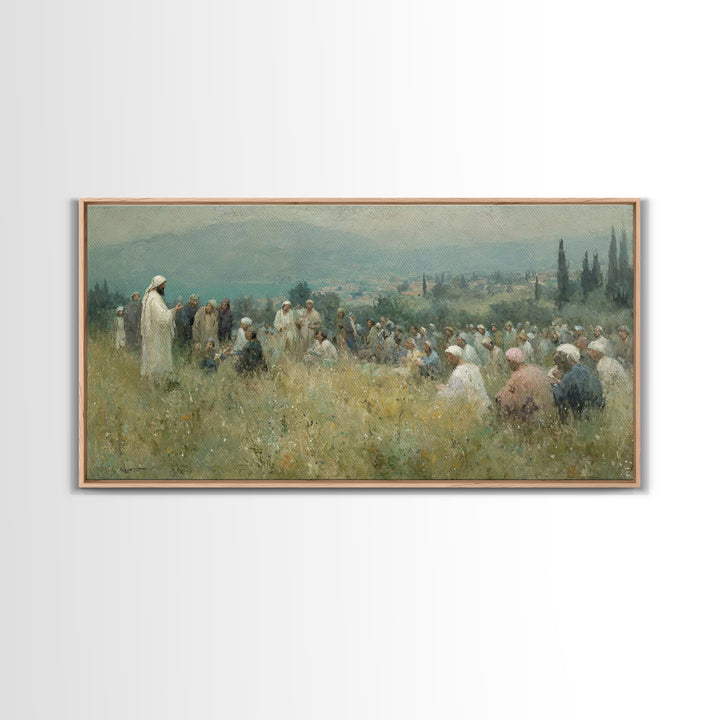 Teachings Of Peace – Framed Canvas Print – Christian Art Canvas – Christian Wall Art – Jesus Painting – Christian Decor – Modern Christian
