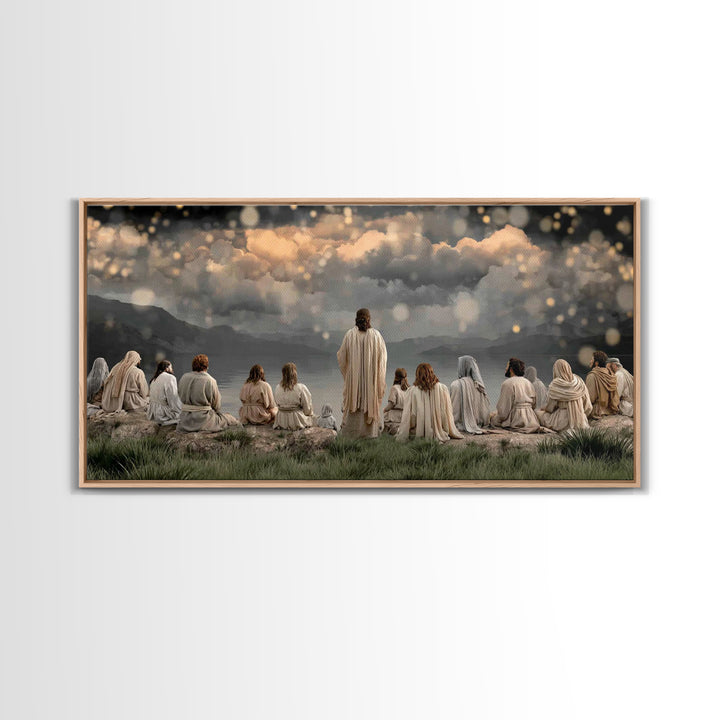 Dawn Of Mercy – Framed Canvas Print – Christian Wall Art – Jesus Painting – Christian Art Canvas – Christian Christmas Art – Christian Deco
