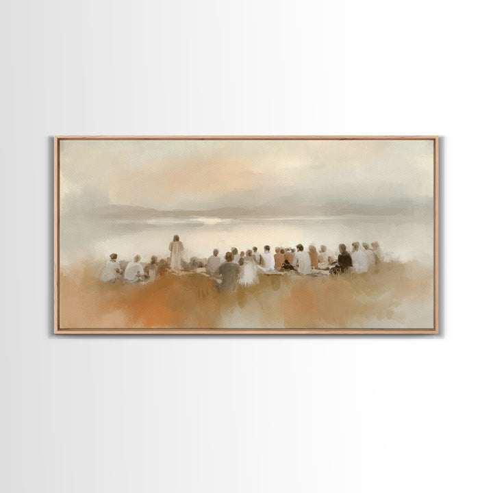 Fields Of Blessing – Framed Canvas Print – Christian Art Print – Christian Wall Art – Jesus Painting – Vintage Christian Art – Christian Ch