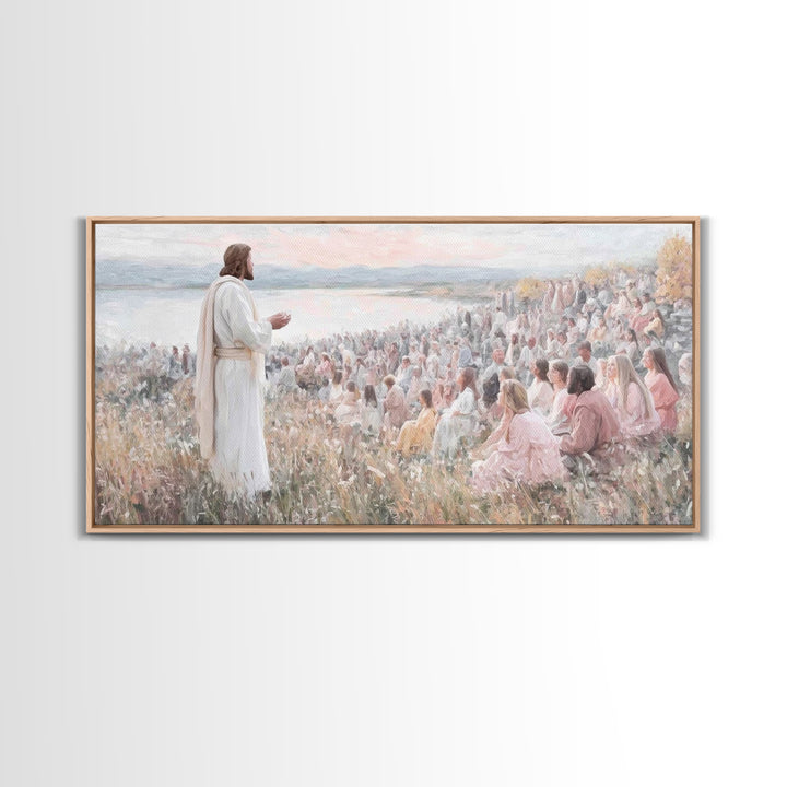 Gathering Of Hope – Framed Canvas Print – Christian Art Canvas – Jesus Painting – Christian Wall Art – Christian Gift Ideas – Christian Chr