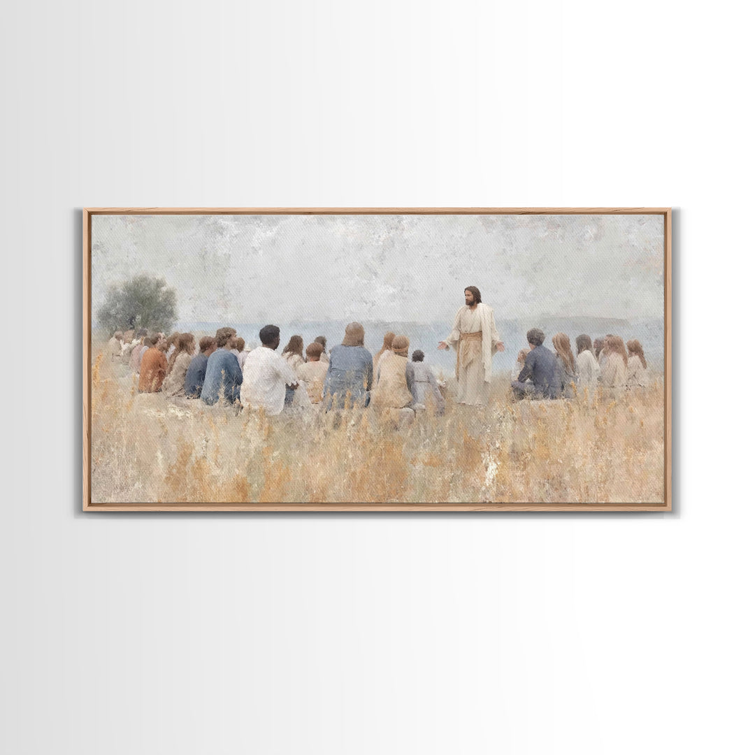 Quiet Revelation – Framed Canvas Print – Christian Art Canvas – Jesus Painting – Moody Christian Art – Christian Wall Art – Christian Chris