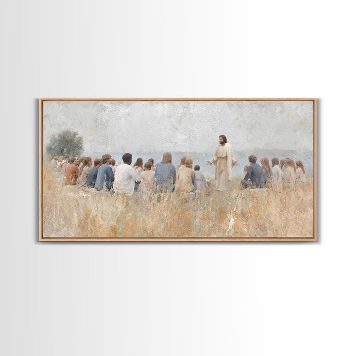 Quiet Revelation – Framed Canvas Print – Christian Art Canvas – Jesus Painting – Moody Christian Art – Christian Wall Art – Christian Chris