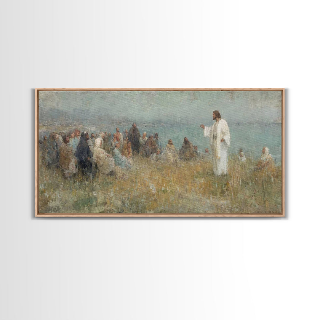 Horizon Of Grace – Framed Canvas Print – Christian Wall Art – Christian Art Work – Jesus Painting – Large Christian Art – Christian Christm