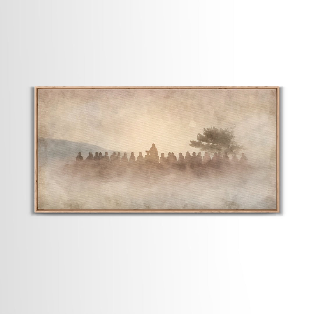 Light Of Salvation – Framed Canvas Print – Christian Art Canvas – Vintage Christian Art – Christian Wall Art – Jesus Painting – Christmas A