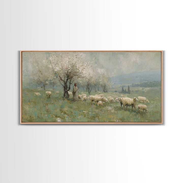 Valley Of Guidance – Framed Canvas Print – Christian Wall Art – Christian Art Canvas – Jesus Painting – Vintage Christian Art – Christian D
