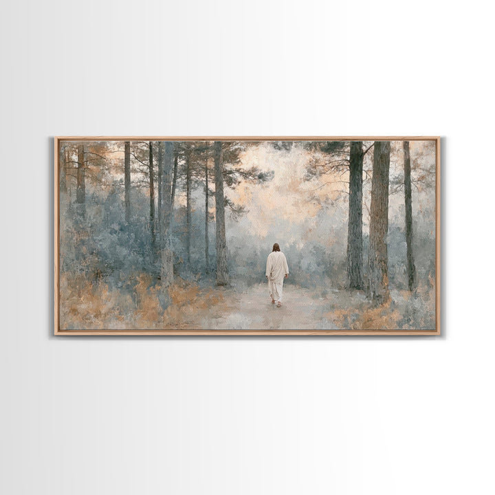Forest Of Peace – Framed Canvas Print – Christian Art Canvas – Christian Wall Art – Jesus Painting – Subtle Christian Art – Christian Art G