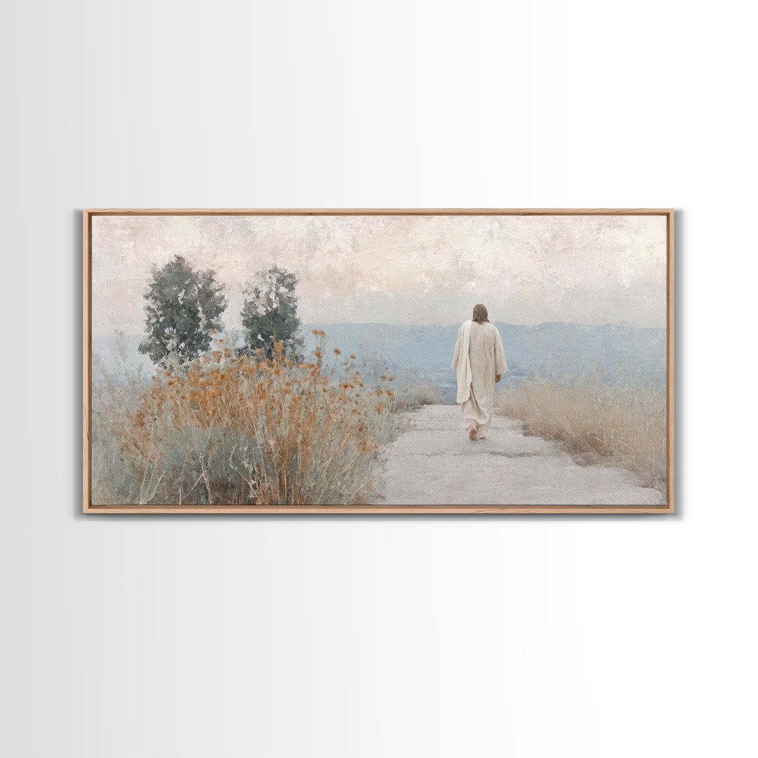 Horizon Of Peace | Framed Canvas Print | Christian Art Canvas | Jesus Painting | Christian Decor | Christmas Art