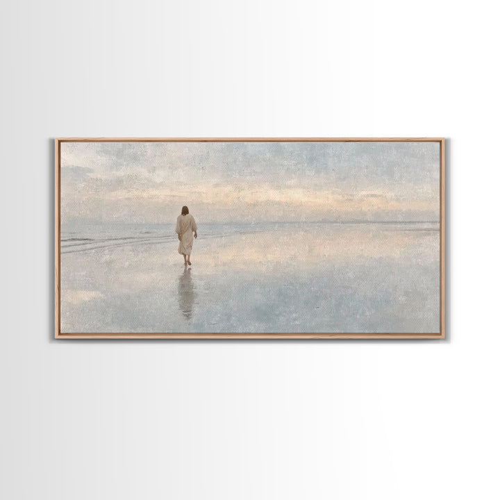 Dawn Of Mercy – Framed Canvas Print – Christian Wall Art – Jesus Painting – Christian Art Canvas – Christian Christmas Art – Christian Gift