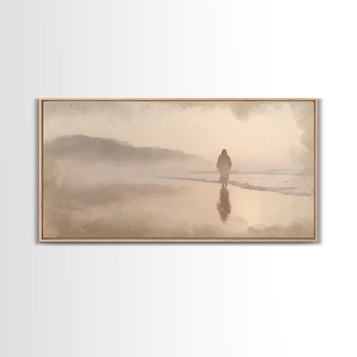 Calm Redeemer – Framed Canvas Print – Christian Art Canvas – Christian Wall Art – Jesus Painting – Christian Christmas Art – Moody Christia