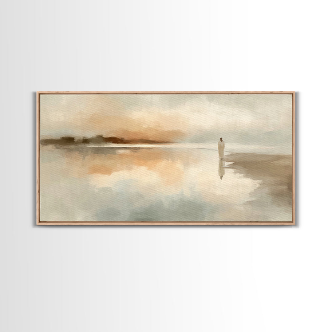 Misty Covenant – Framed Canvas Print – Christian Art – Jesus Painting – Christian Wall Art – Christian Art Canvas – Subtle Christian Art