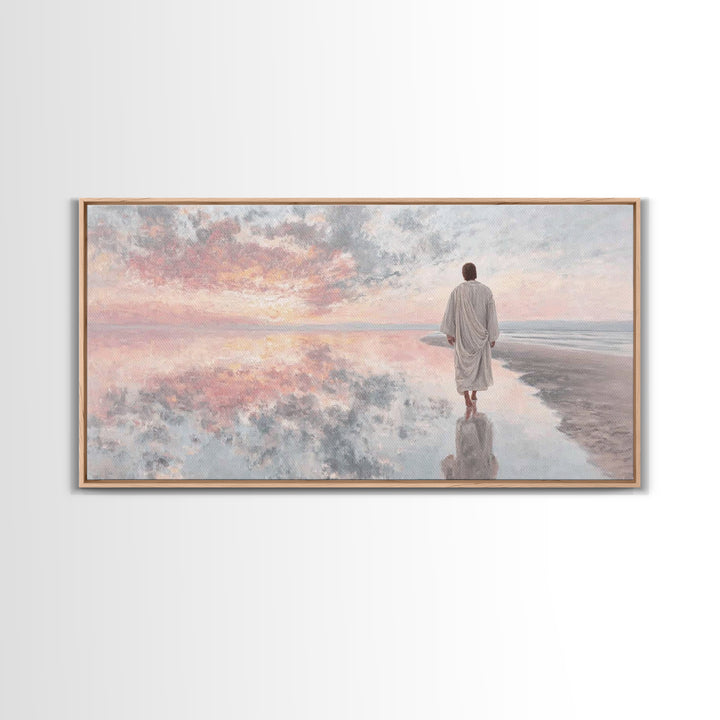 River Of Light – Framed Canvas Print – Christian Wall Art – Christian Art Canvas – Large Christian Art – Jesus Painting – Christmas Art