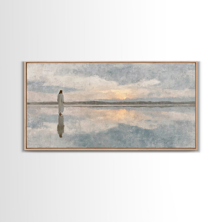 Evening Promise – Framed Canvas Print – Christian Art Canvas – Christian Painting – Jesus Painting – Christmas Art – Christian Wall Art