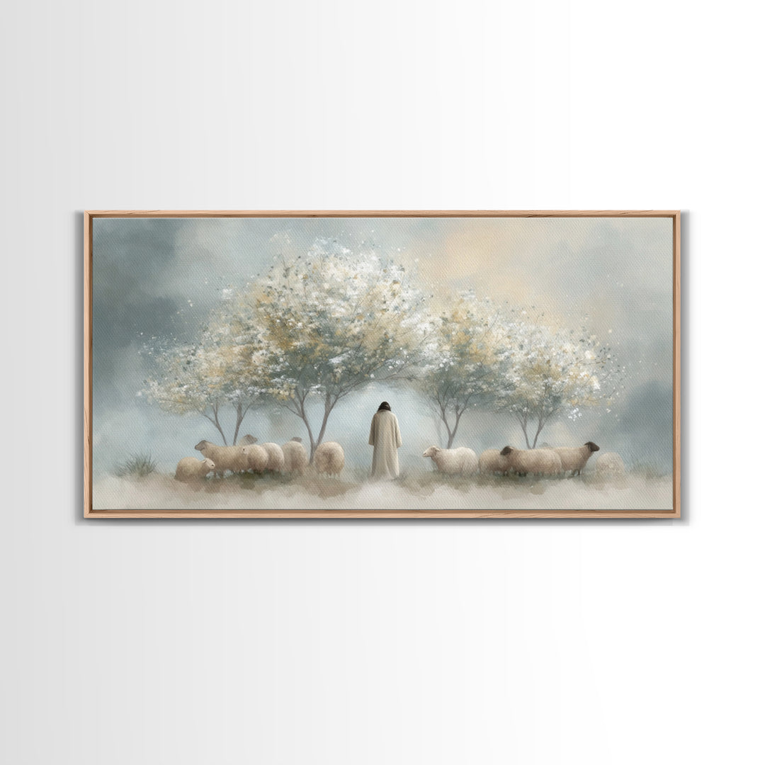 Blossom Keep – Framed Canvas Print – Christian Art Print – Christian Art Canvas – Christian Wall Art – Jesus Painting – Modern Christian Pa