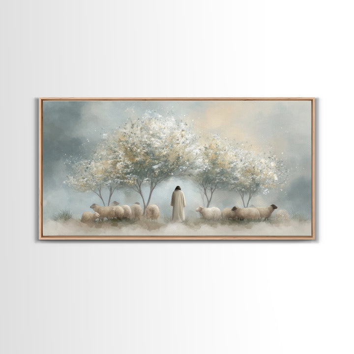 Blossom Keep – Framed Canvas Print – Christian Art Print – Christian Art Canvas – Christian Wall Art – Jesus Painting – Modern Christian Pa