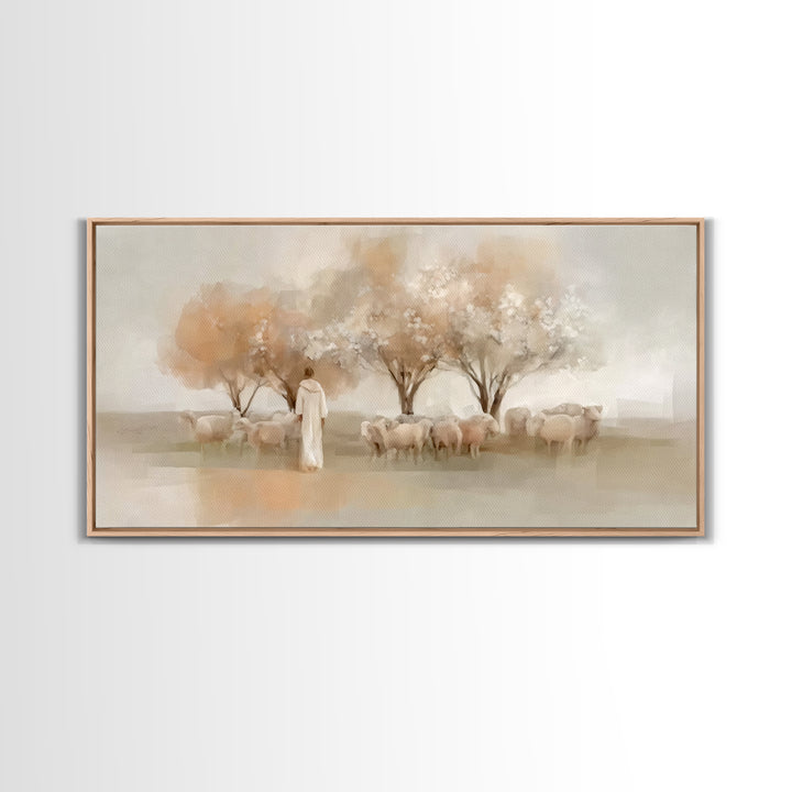 Pasture Bloom – Framed Canvas Print – Christian Wall Art – Christian Art Canvas – Christian Painting – Subtle Christian Paintings – Christi