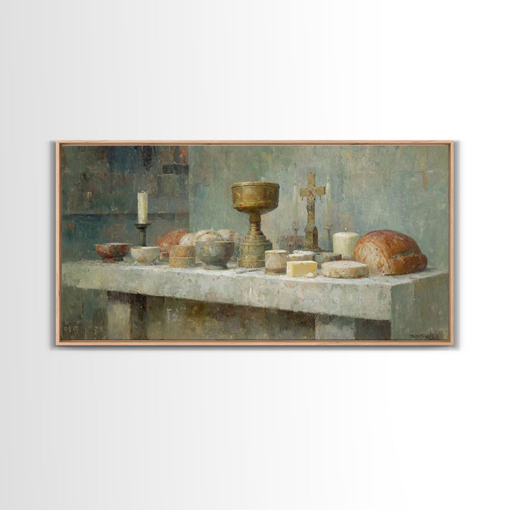 Sanctuary Offering, Framed Canvas Print, Christian Wall Art, Christian Art Canvas, Moody Christian Art, Christian Painting, Christian Chris