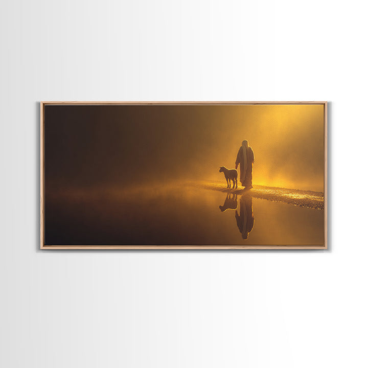 Serenity Of Faith, Framed Canvas Print, Christian Decor, Jesus Painting, Christian Art Canvas, Christian Wall Art, Christmas Art