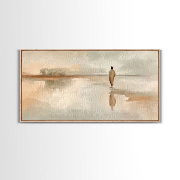 Gentle Spirit Trail | Framed Canvas Print | Christian Art Canvas | Christian Wall Art | Jesus Painting | Christian Gift Ideas | Christmas A