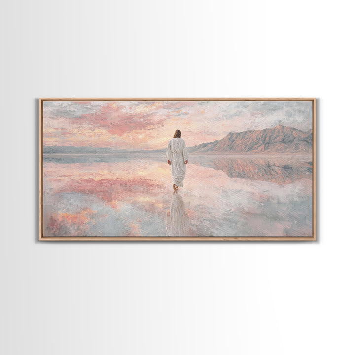 Twilight Grace Walk – Framed Canvas Print – Christian Wall Art – Christian Art Canvas – Jesus Painting – Christian Gift – Christian Christm
