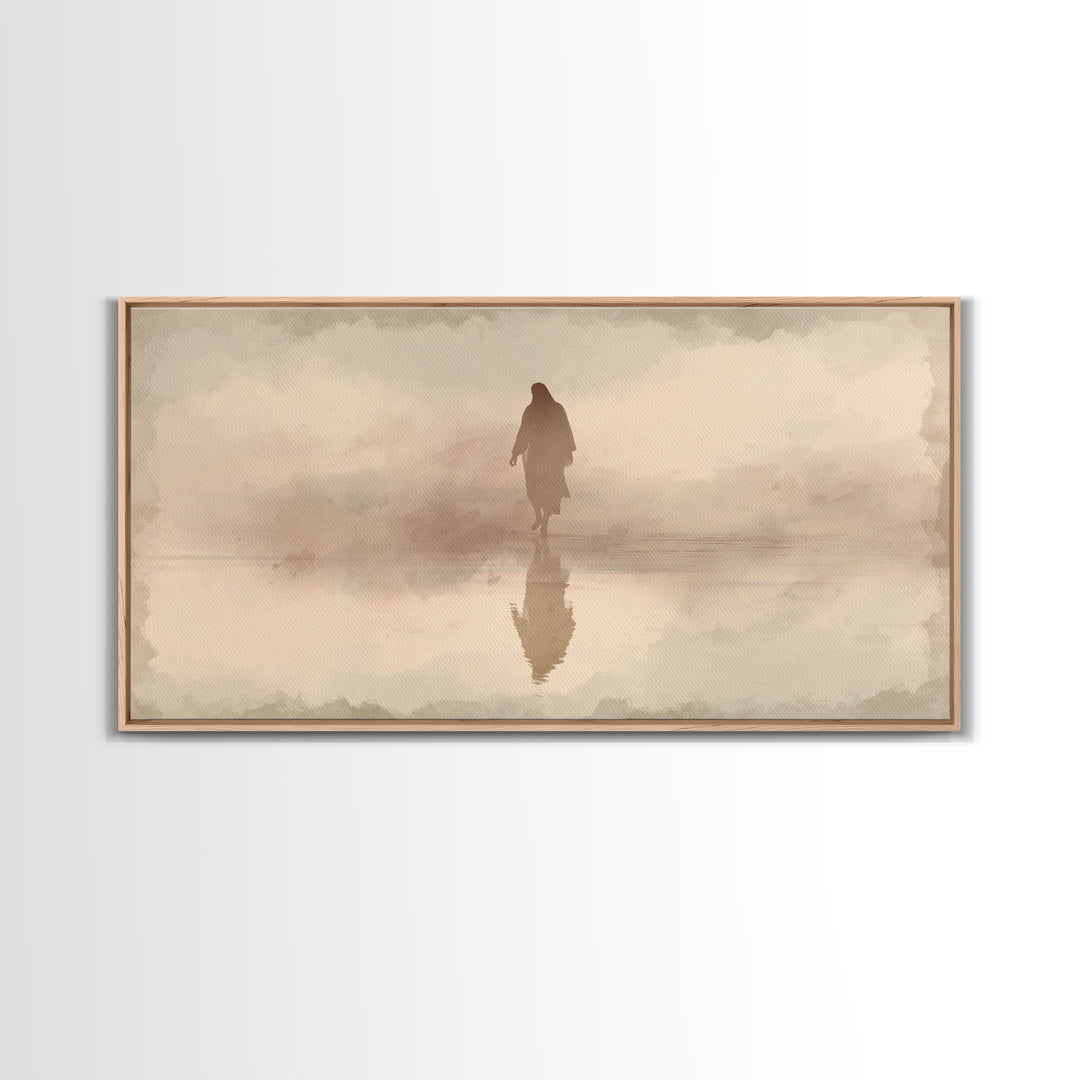 Gentle Morning Light – Framed Canvas Print – Christmas Art – Christian Christmas Art – Christian Art Canvas – Christian Wall Art – Jesus Pa