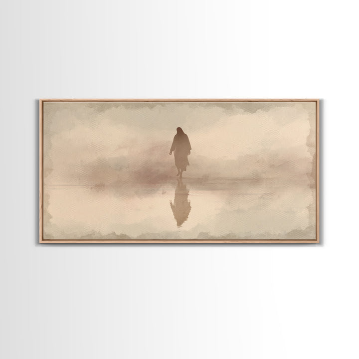 Gentle Morning Light – Framed Canvas Print – Christmas Art – Christian Christmas Art – Christian Art Canvas – Christian Wall Art – Jesus Pa