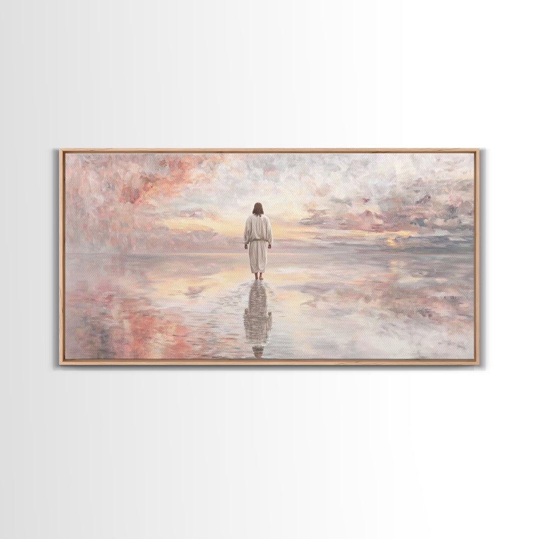 Pathway Of Hope – Framed Canvas Print – Jesus Painting – Christian Wall Art – Christian Christmas Art – Christian Art Canvas – Christmas Ar