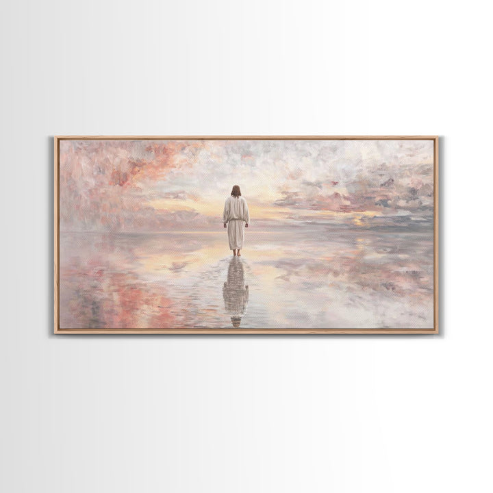 Pathway Of Hope – Framed Canvas Print – Jesus Painting – Christian Wall Art – Christian Christmas Art – Christian Art Canvas – Christmas Ar